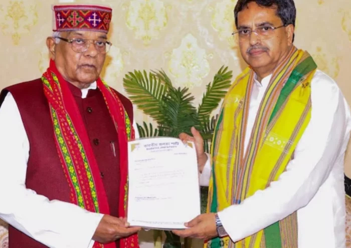BJP government again in Tripura, 9 MLAs including Manik Saha took oath