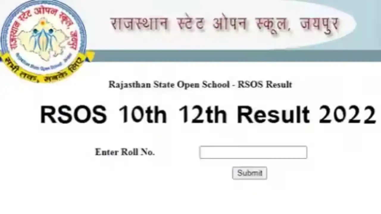 Rajasthan State Open School Result, 68.23% in 10th and 49.39% in 12th