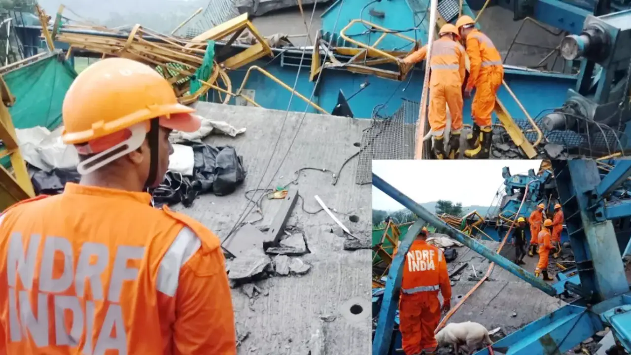 mumbai girder launching machine collapsed | Sach Bedhadak